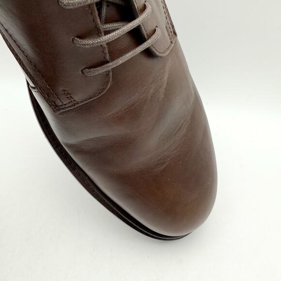 Ecco Mens London Oxford Dress Shoe EU 47 US 13-13.5 Brown Leather EUC main image 6